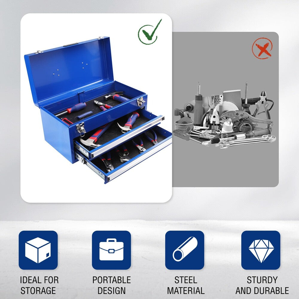 WORKPRO 18 Inch Tool Box with Drawer Portable Toolbox by WORKPRO