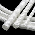 White Fiberglass Sleeve Heat Resistant ID 1-50mm