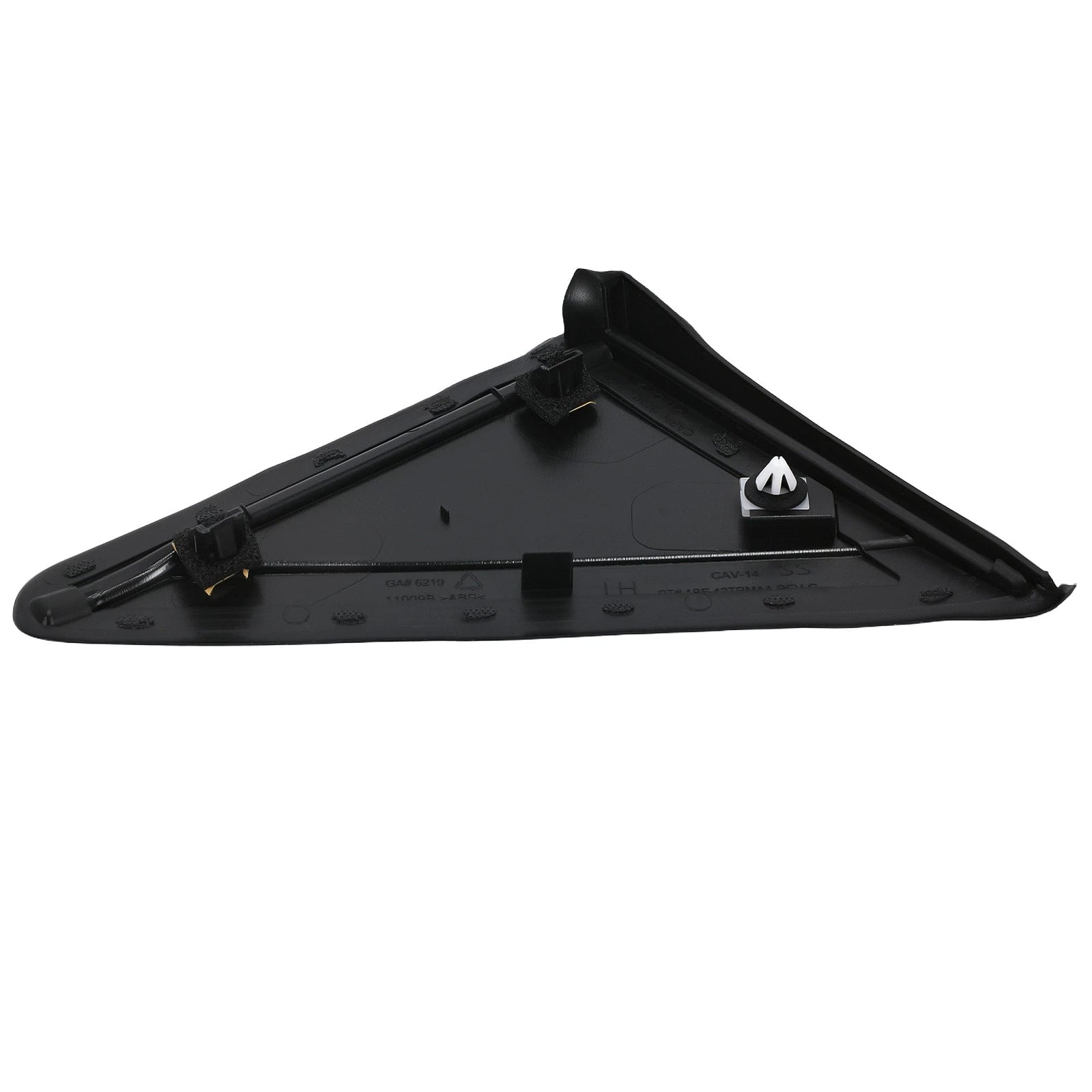 Left Mirror Flag Applique Trim Black for Dodge Caravan 2008-2019