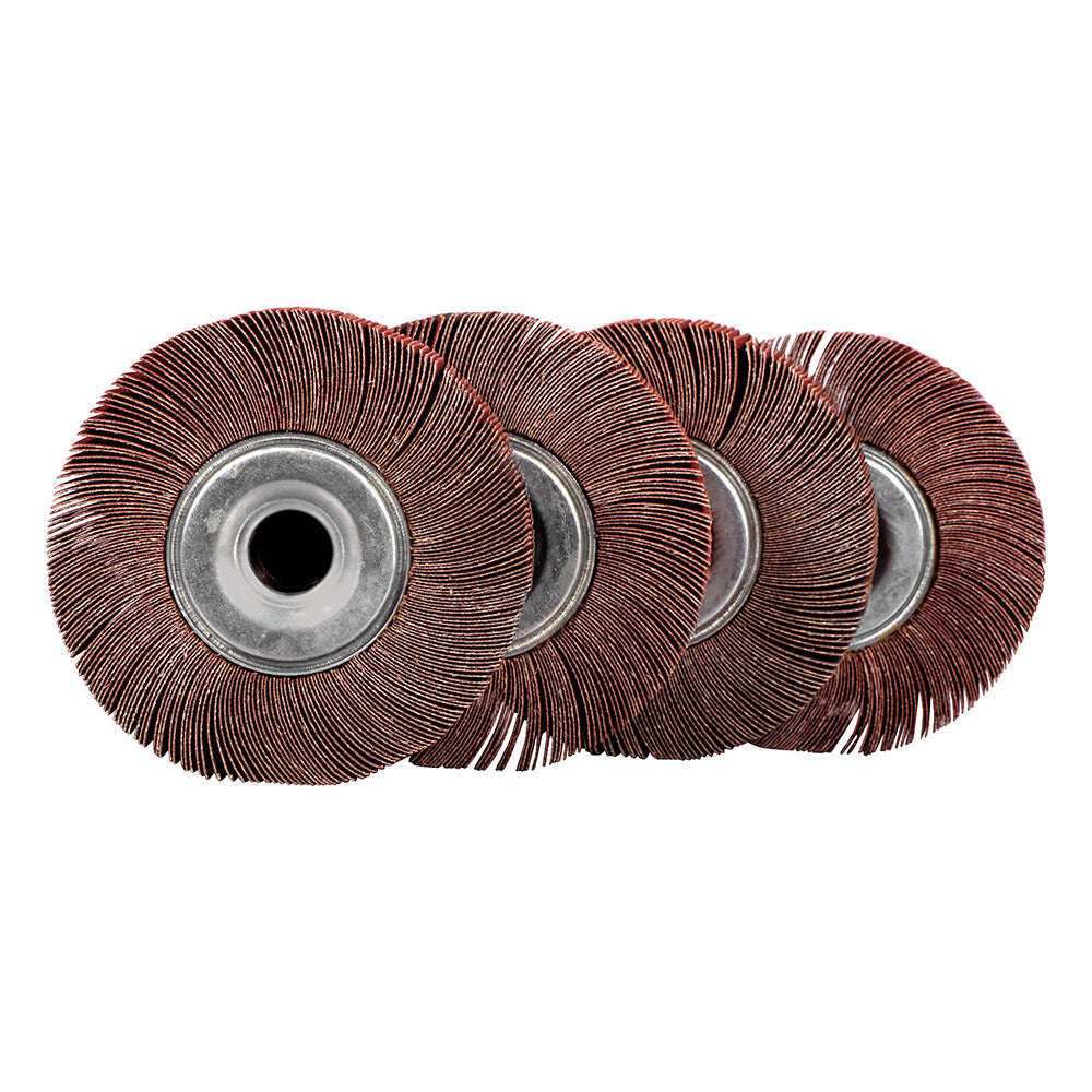 6" x 1.5" Flap Wheel Variety Pack 40, 60, 80, 120 Grit by Unbranded