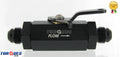 AN -6 (AN6 JIC -06 AN 06 9/16" UNF ) Black Aluminium Inline Shut Off Valve