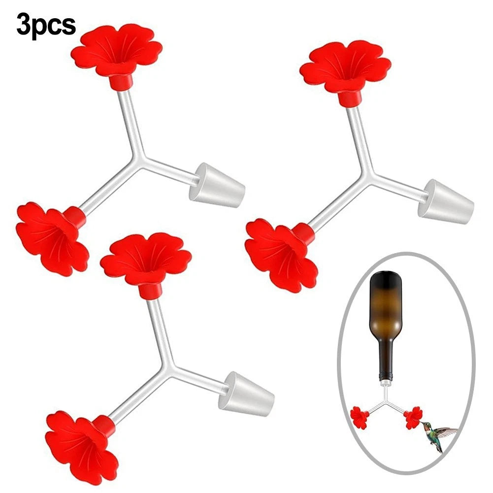 Hummingbird Feeding Made Fun For Diy Set Of 3 Floral Design Tubes And