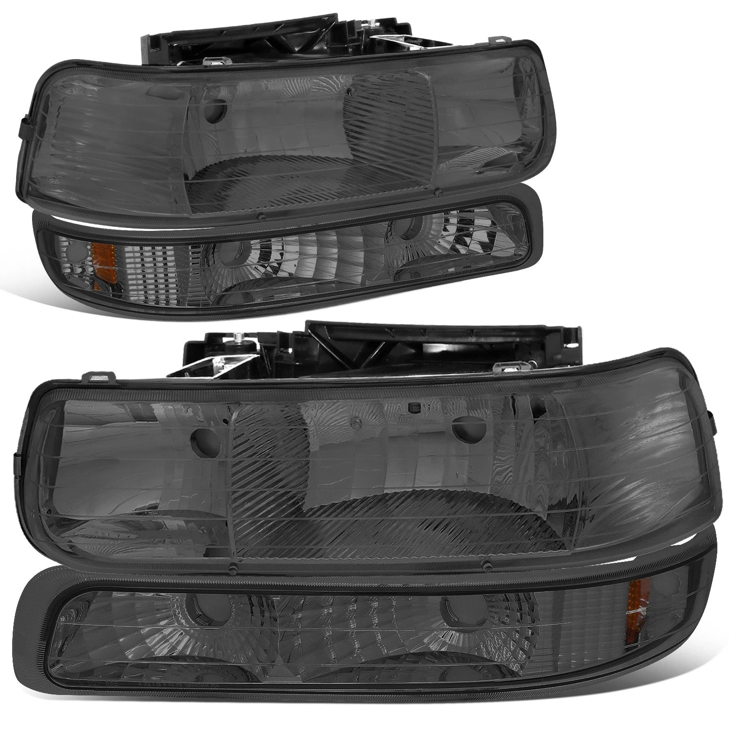 For 1999-2002 Chevy Silverado Smoked Housing Amber | Built Supply Co