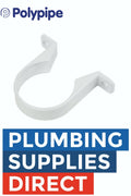 Polypipe ABS Pipe Clip - Black & White