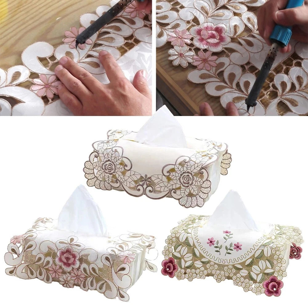 Charming Lace Fabric Box Cover Keep Your Tissues Neatly Organized