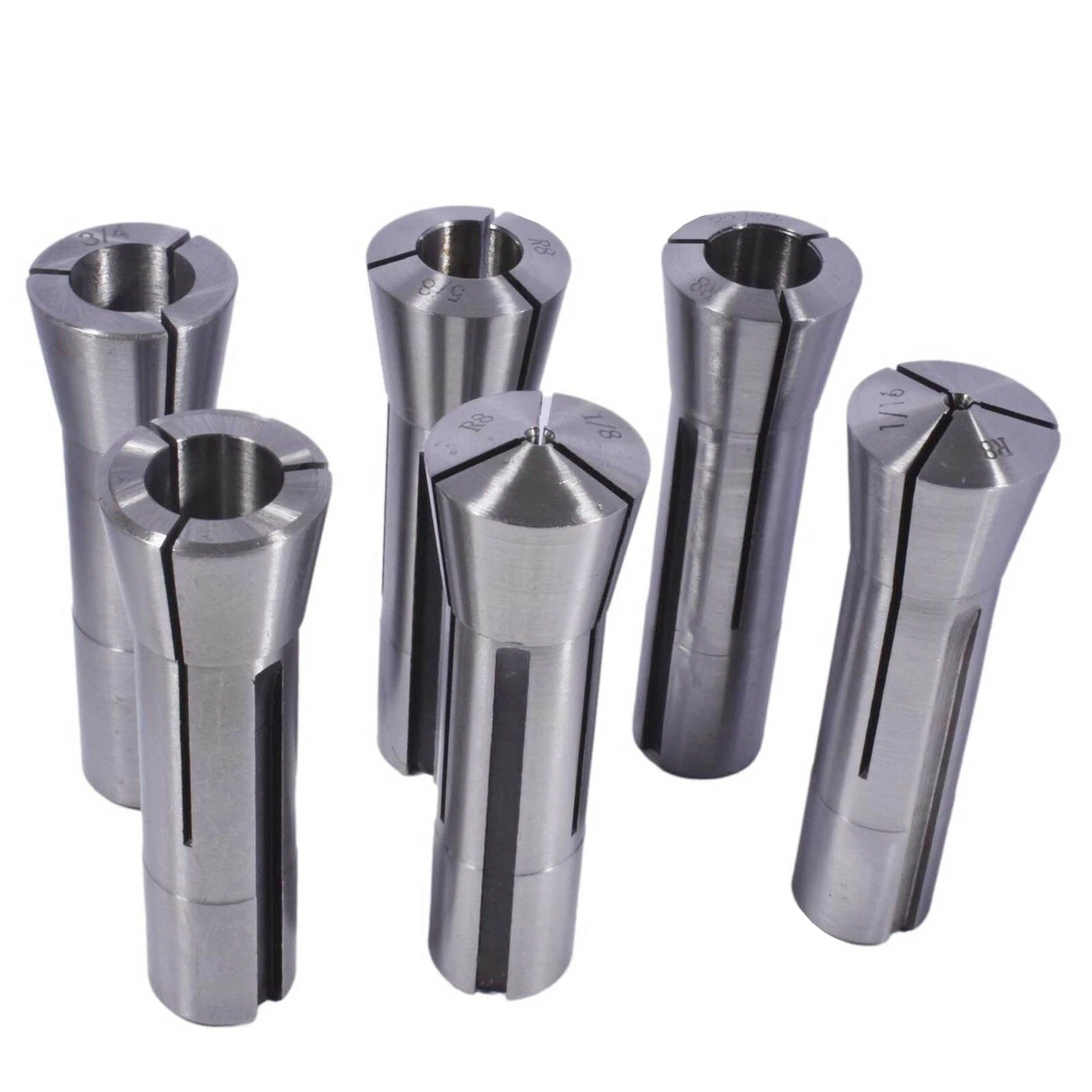NEW 6PC 7/16 R8 COLLET 1/16 TO 3/4"  TIR0.0004" /10μm CNC MILL MACHINE USA SELL