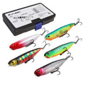 Flissa 5PC Top Water Fishing Lures Bass Lures Realistic Hard Bait