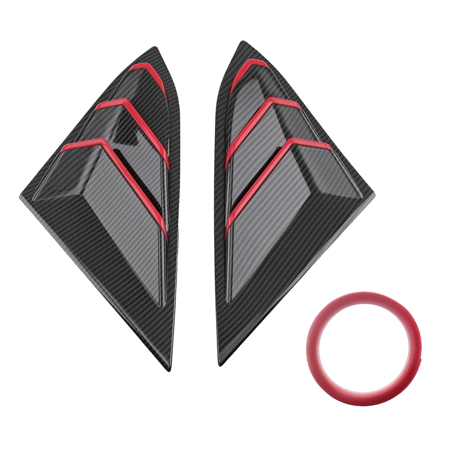 Carbon Fiber Window Blinds for Honda Civic Sedan 2016-2021 Quarter Louver