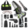 Cordless Detail Belt Sander Mini Chain Saw Electric Blower 3-in-1 Power Tool Kit