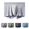 Men Modal Ice Silk Breathable Underwear Trunks Sexy Shorts Blue Purple