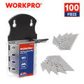 Workpro 100 Packs Sk5 Steel Knife Blades Dispenser For Folding