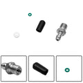 Male Connector 0.3in Thread 8mm Stainless Steel