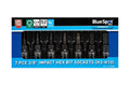 Impact Hex Bit Socket Set 3/8 Drive H2-h10 Allen S2 Steel Key Blue