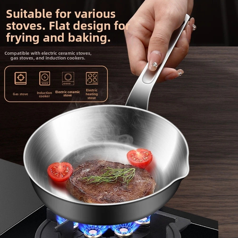 For Daily Home Cooking 316l Stainless Steel Pan For Gas Induction