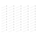 Set Of 12 Inch Length Gloss White Metal Wire Gridwall Hooks Grid Panel