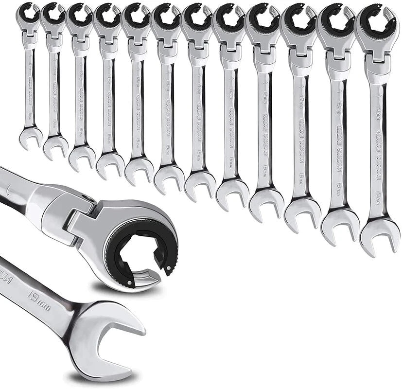 Standard Sae Tubing Ratcheting Wrench Reversible Flexible Head