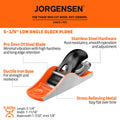 JORGENSEN Wood Hand Planer 5-1/4" by JORGENSEN