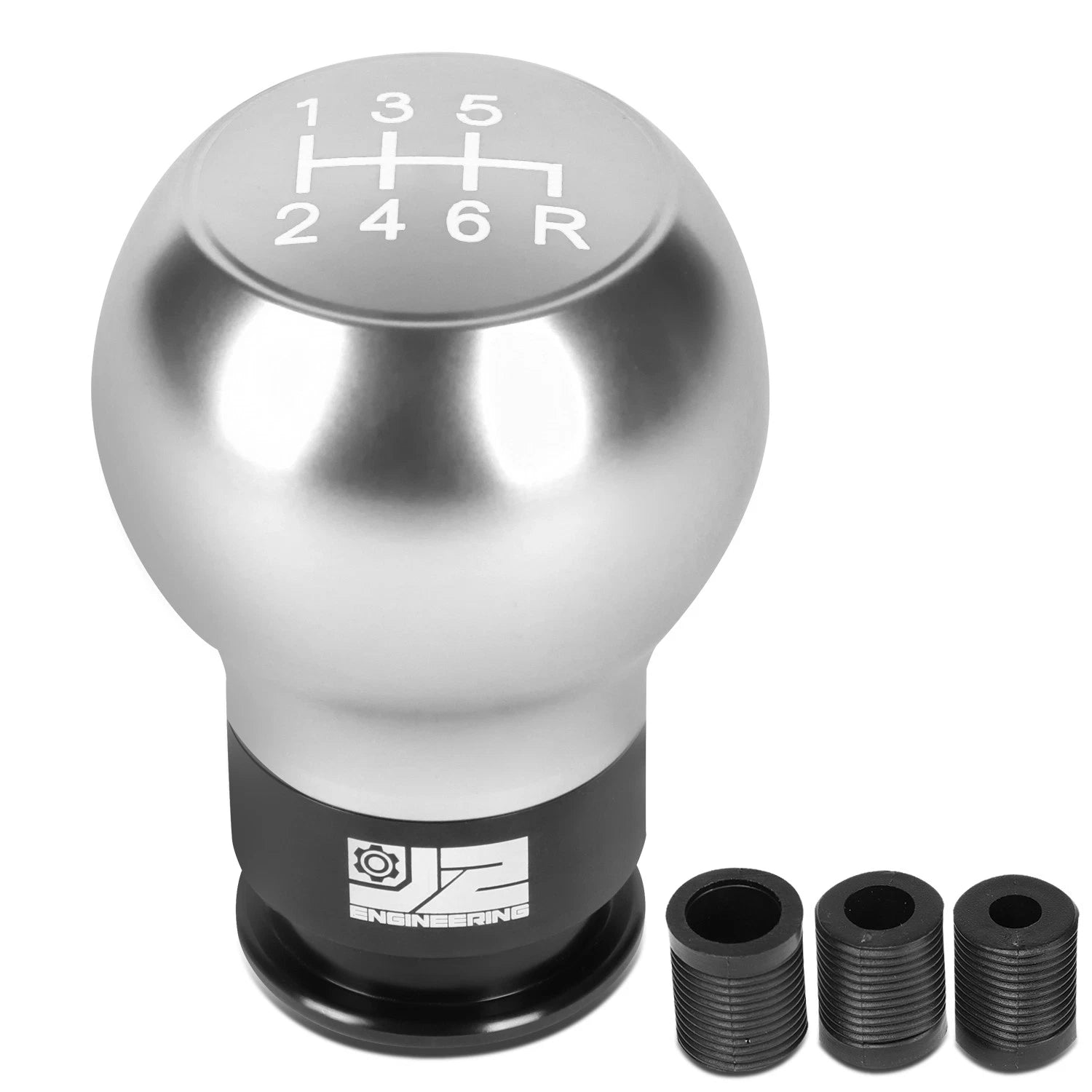 J2 Universal Aluminum Shift Knob Silver Teardrop | Built Supply Co