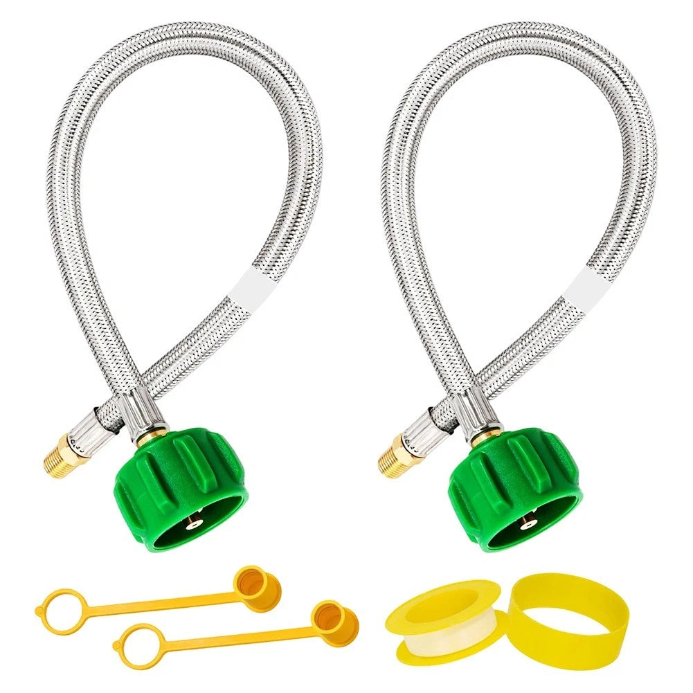 Propane Pigtail Hose Kit 2 Pack For Rv Vertical Regulator Outdoor