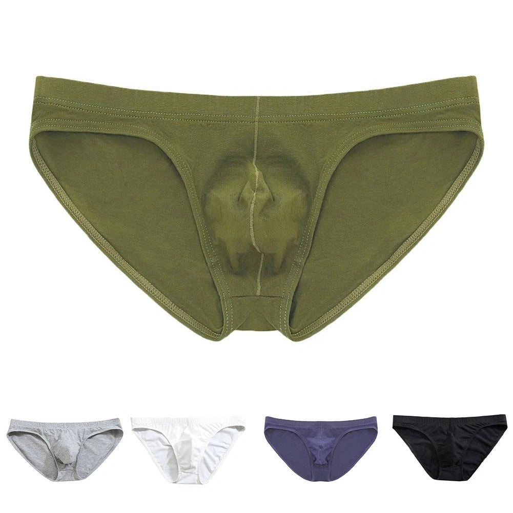Breathable Men Low Waist Underwear Cotton Blend Stretchable Comfort