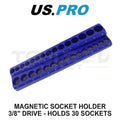 Us Pro Tools Magnetic Socket Holder 3/8" Drive Holds 30 Metric