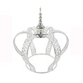 16" Tall Silver Crystal Beaded Metal Crown Cake Topper Birthday Party