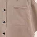 Women's Regular Length Solid Color Polyester Shirt Mid Sleeve Button