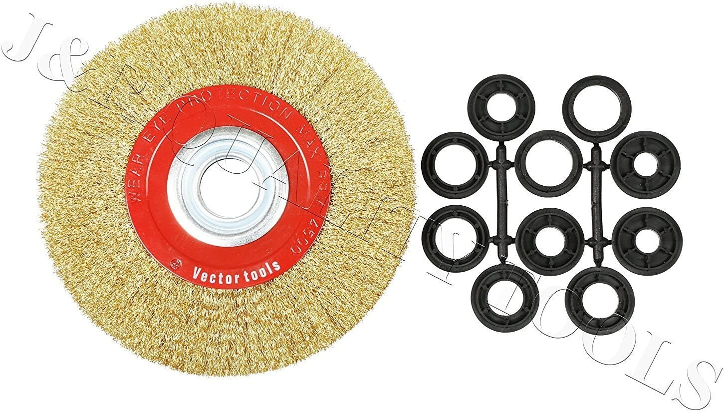 8" Brass Coated Steel Wire Wheel 4500 RPM