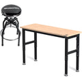 WORKPRO 29in to 33.86in Shop Stool Garage Bar Stool 60" Adjustable Workbench Set