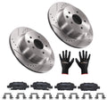 Rear Drilled Slotted Brake Rotors Ceramic Pads For | Built Supply Co
