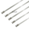 X5 12" 5MM Stainless Silver Self-Locking Zip Tie Cable Wire