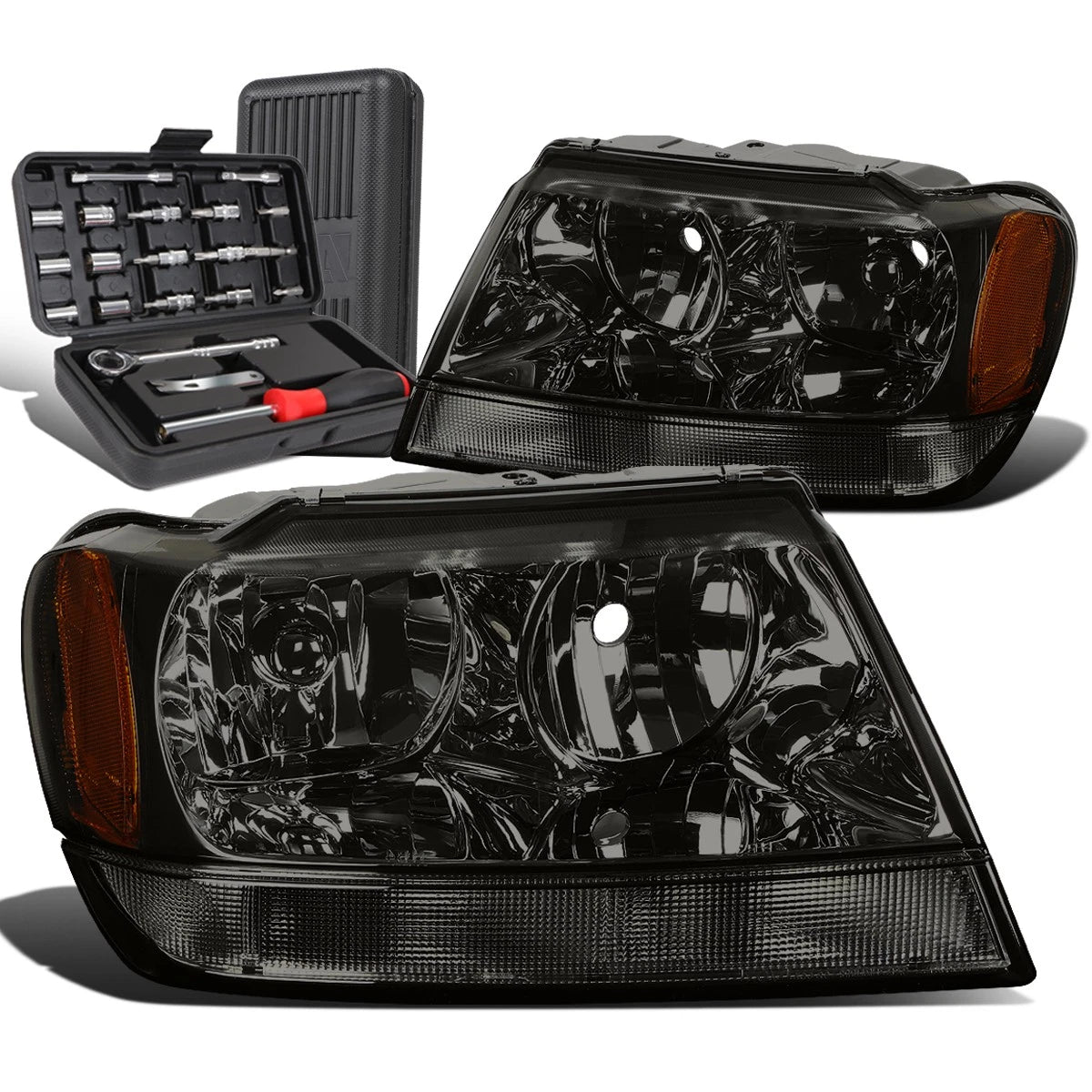 For 1999-2004 Grand Cherokee Pair Smoked/amber | Built Supply Co