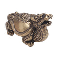 Copper Brass Dragon Turtle Small Fengshui Statue Ornament Chinese