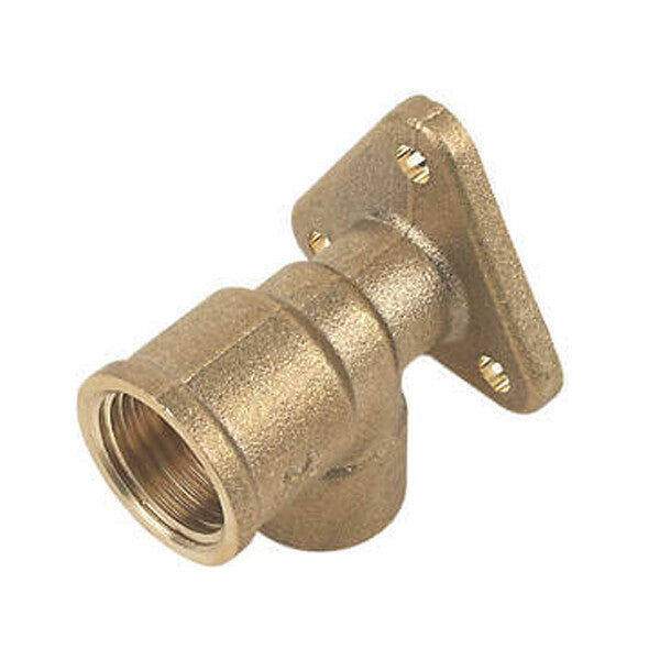 15mm x 1/2" Brass Wall Plate Elbow