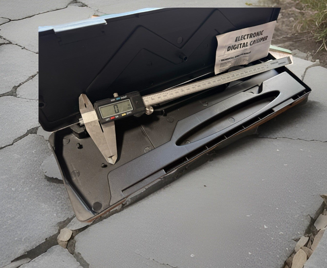 12" LCD Screen Digital Vernier Caliper Micrometer Fraction /MM/SAE Stainless