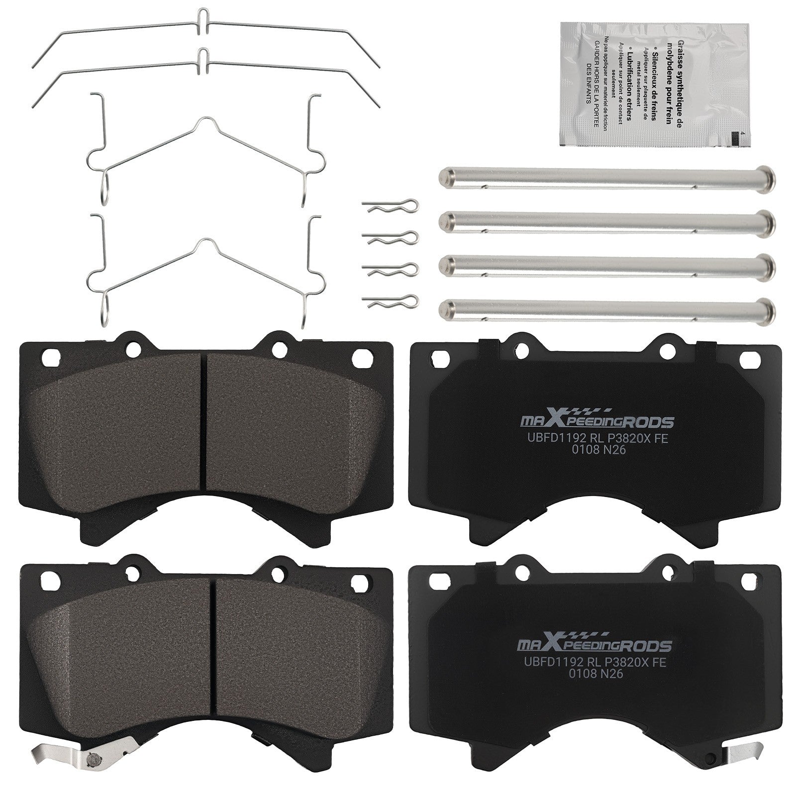Front Left&Right Brake Pads Set for Lexus LX570 2008-2021 D1303