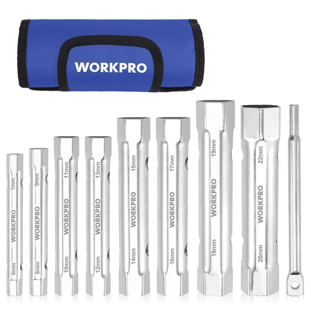 WORKPRO Shower Valve Socket Wrench Set 9-Piece with Bar Handle for Shower Valves