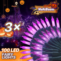 3 Pack 100 LED Plug-In Halloween Fairy Lights