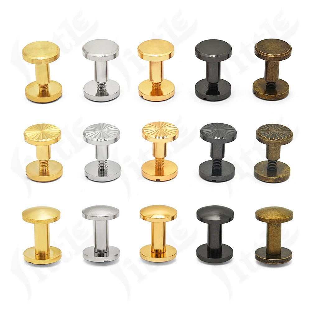 Flat/Arc Belt Screw Leather Craft Chicago Nail
