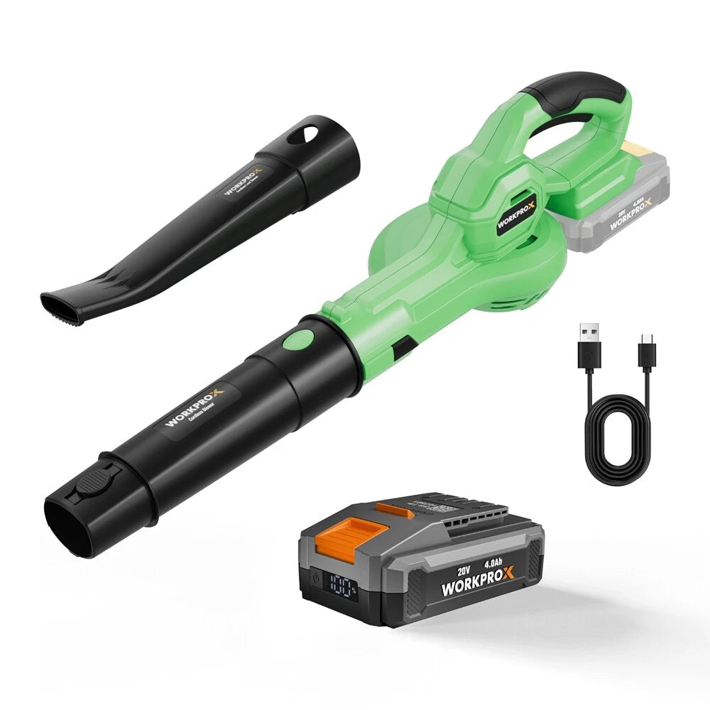 WORKPROX  20V Electric Cordless Leaf Blower 138MPH 170CFM High Speed 4Ah Battery