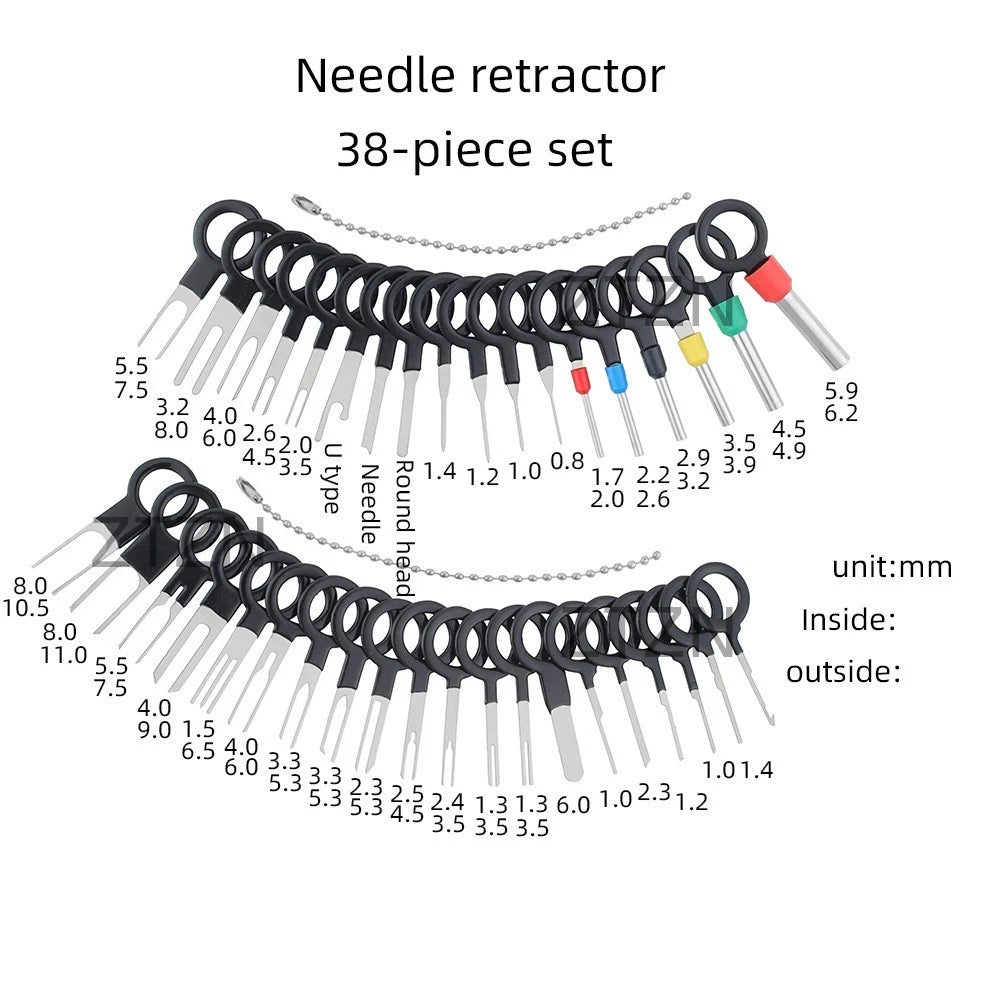 Terminal Removal Tool Ejector Kit Pin Crochet Extractors Wiring Crimp Connector