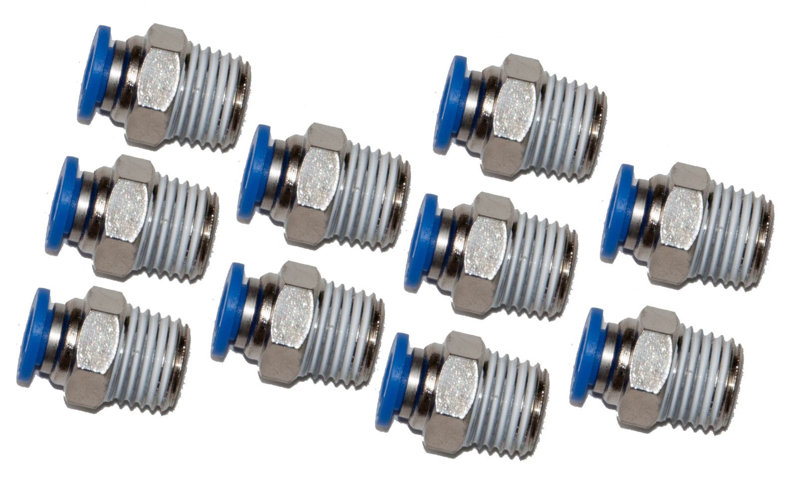Tube Fitting Male Elbow 1/4 Tube x 1/8 NPT 10pcs by Unbranded