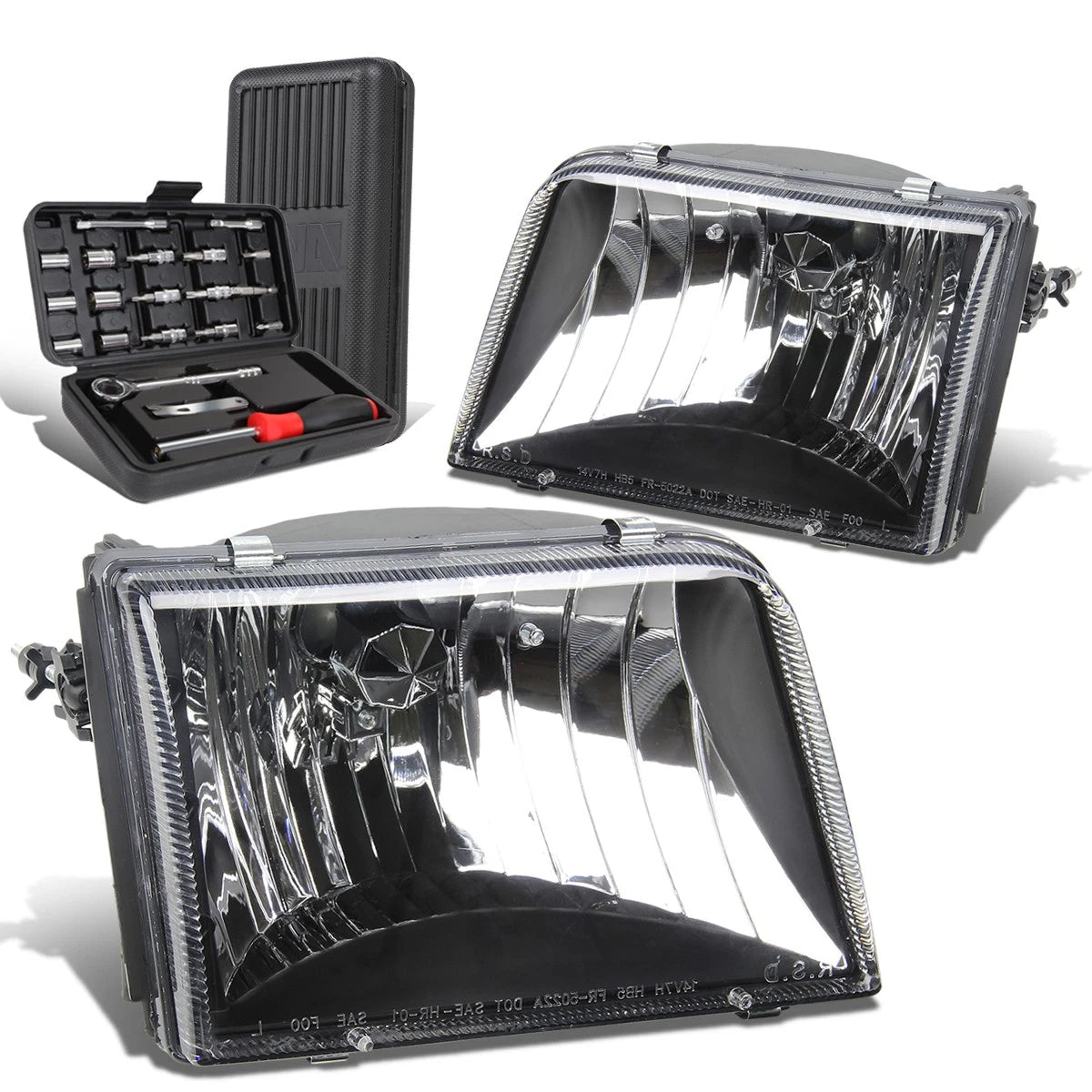 For 1993-1997 Ford Ranger Pickup Pair Black Crystal | Built Supply Co