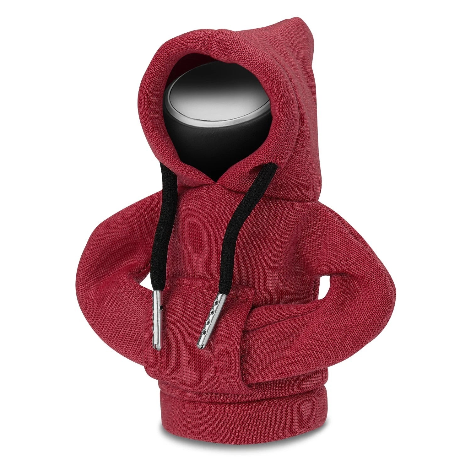 Universal 5.2"x4.5" Red Woven Nylon Washable Soft Gear Shift Knob