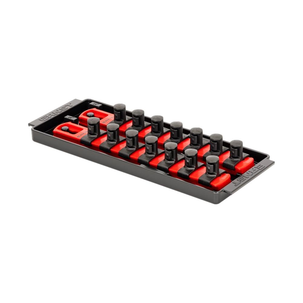 Ernst 8554 1/2" 2-Rail Socket Boss Storage Organiser 8" Red