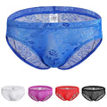 Men Breathable Seamless Lace Underwear Pouch Briefs Soft Comfortable