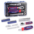 WORKPRO 34pc 1/4-Drive Master Socket Set Metric Universal Joint