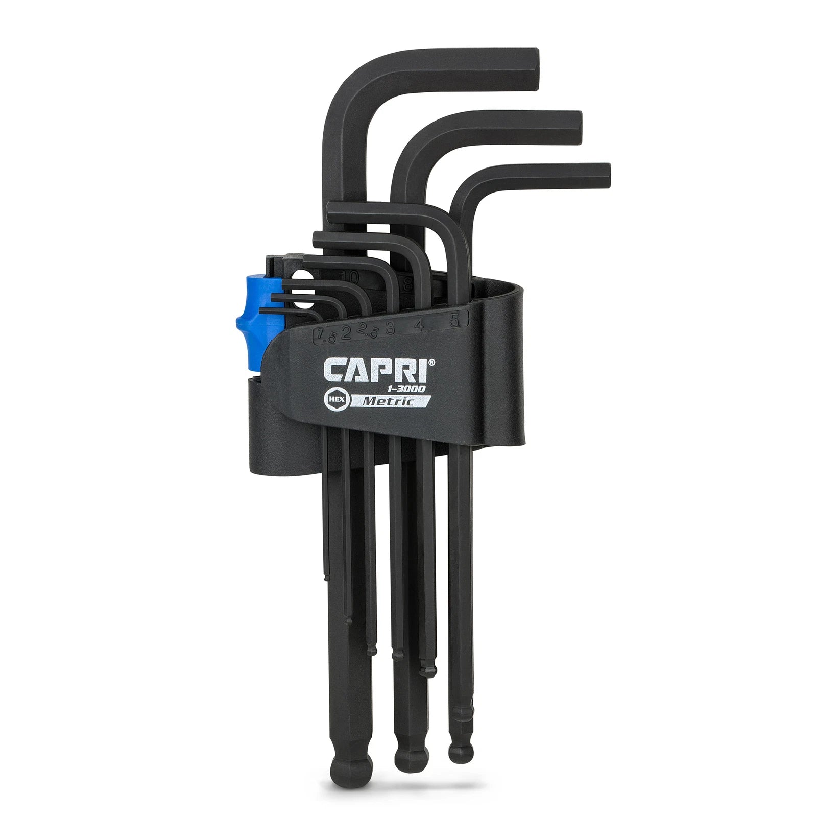 Capri Tools Hex Key Wrench Set, Long Arm Ballpoint End, Metric,