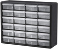 24-Drawer Plastic Drawer Storage Cabinet for Garage Organization, Bead