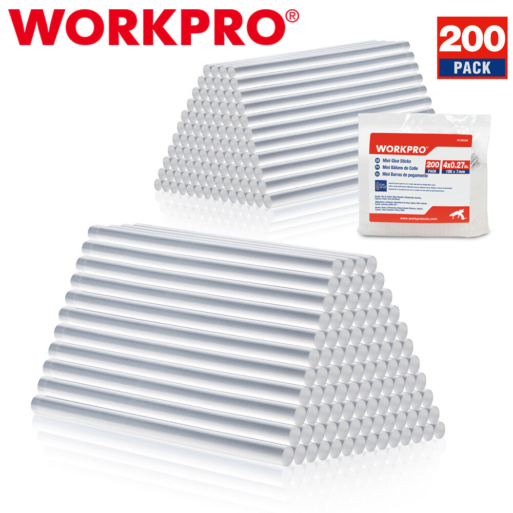 WORKPRO 0.27x4 inches Mini Hot Glue Sticks Fit for Most Glue Guns
